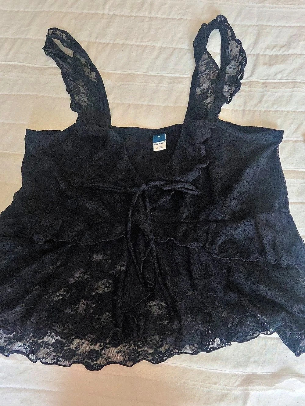 Old Navy Blue Lace Camisole Size Medium NWT